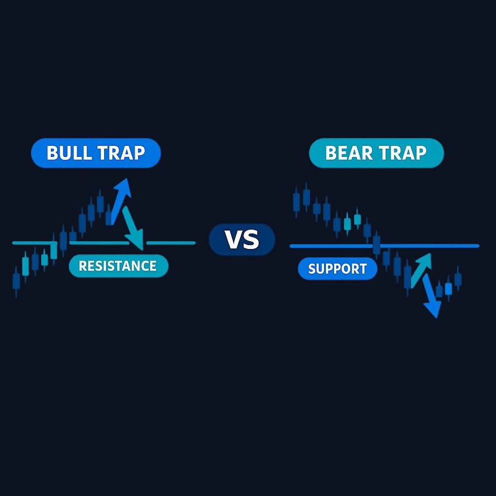 Bull trap vs bear trap: Both patterns exploit traders who treat a single price crossing as proof. The level break is only an invitation—