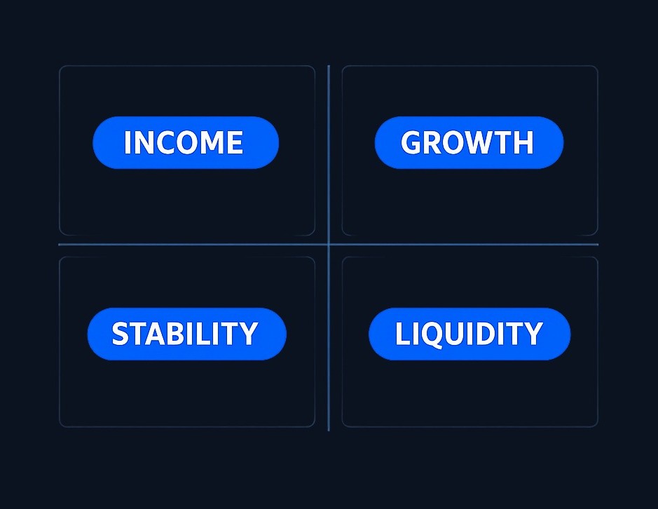 Assign every holding a clear role: income, growth, stability, or liquidity. This framework helps you decide what to buy, how much to