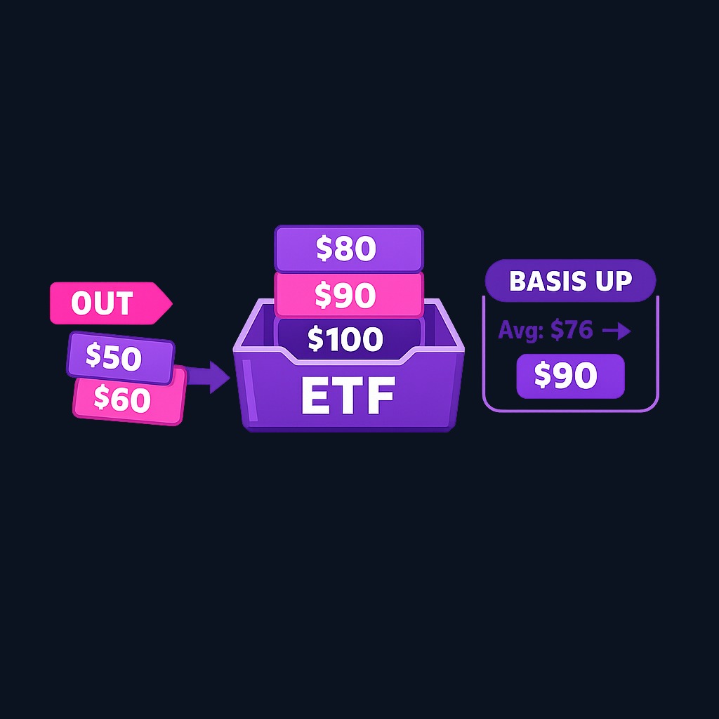 When redeeming shares in-kind, the ETF can selectively deliver its lowest-cost-basis securities. Over time, this raises the average cost basis