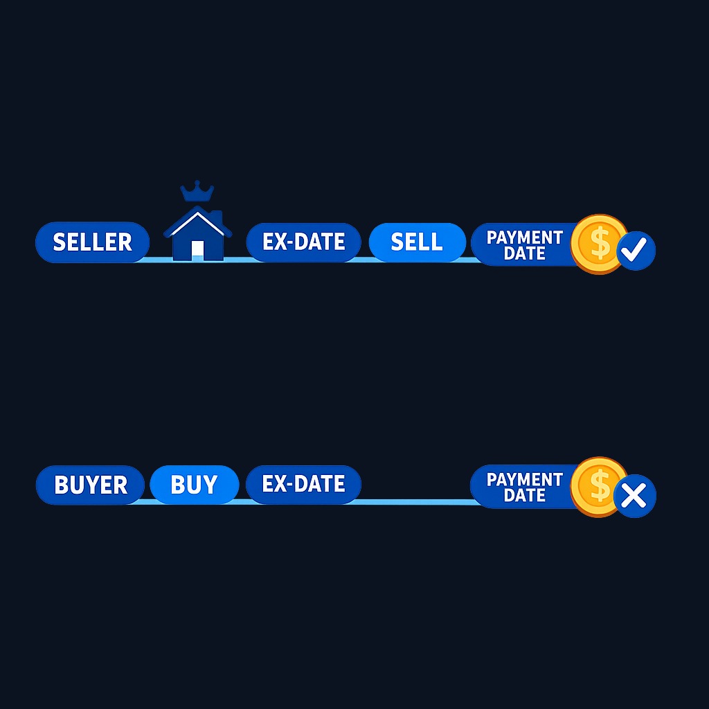 The ex-date determines ownership of the dividend, not whether you can trade the stock. If you owned shares before the ex-date, the dividend is yours even if you sell immediately when the market opens.