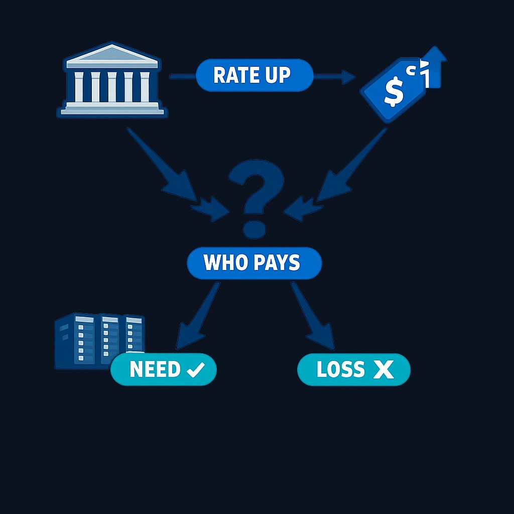 When the cost of borrowing rises (via Fed hawkishness) while capital requirements remain massive (via AI buildout), only companies demonstrating strong returns on that capital maintain investor confidence. This dynamic is repricing the entire AI sector.