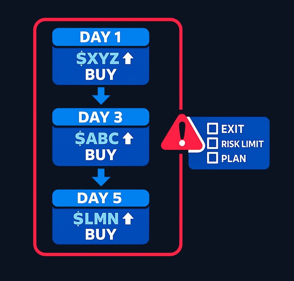 A trading journal might reveal that chasing daily winners leads to inconsistent entries, concentrated positions, and missing exit rules— weaknesses you can spot and fix in simulation before using real money.
