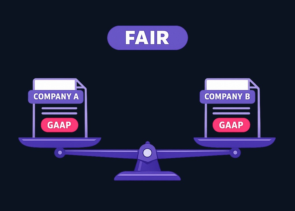 GAAP creates a common framework so investors can compare companies fairly. Without it, every company could report numbers