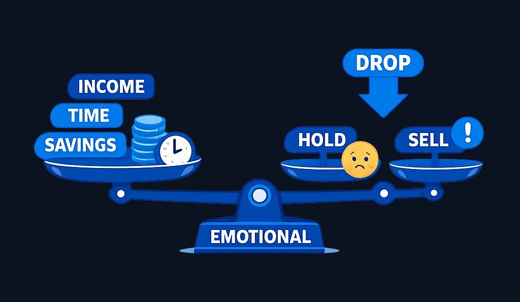 Risk tolerance has two dimensions: your financial capacity (objective factors like income stability and time horizon) and your emotional capacity (how you actually respond when your portfolio drops). Both must align for a sustainable allocation.