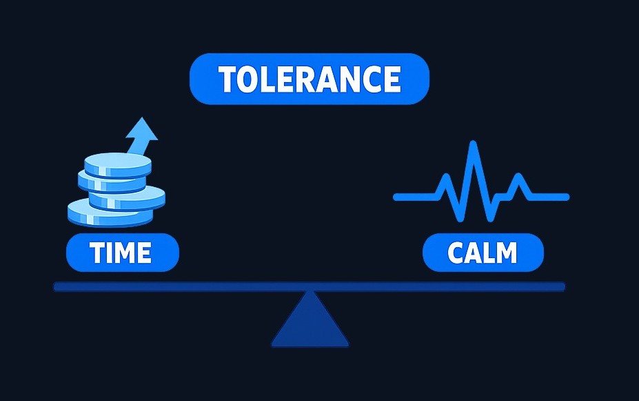 Risk tolerance has two parts. Financial ability depends on timeline, savings, and stability. Emotional ability depends on how you react