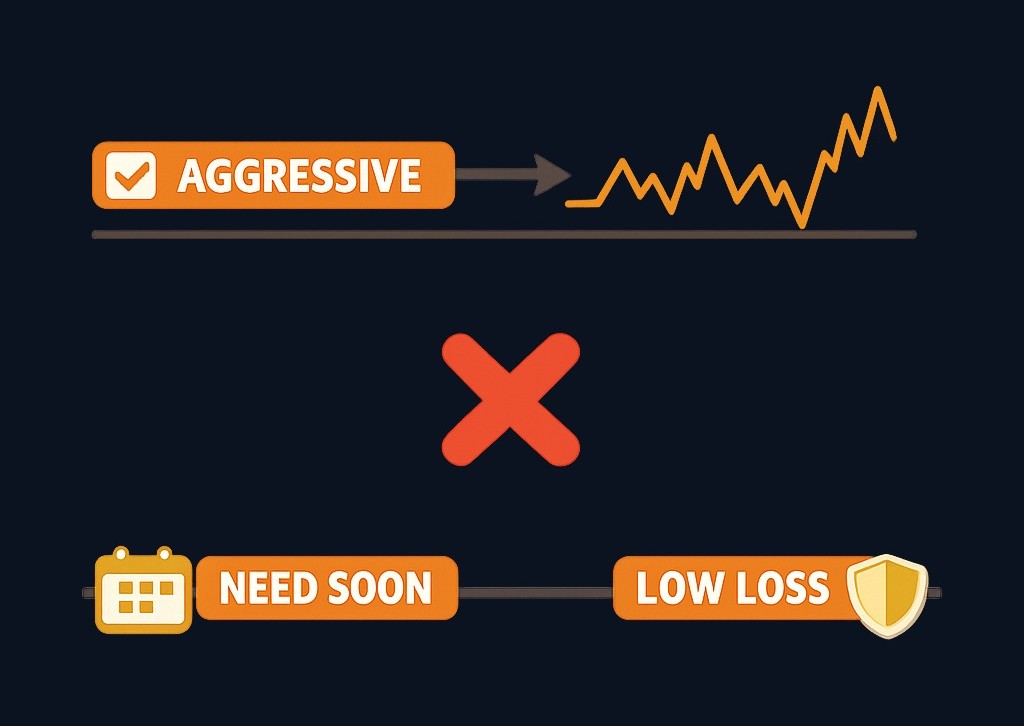 The risk questionnaire is not a test to pass or a way to unlock better investments. Selecting an aggressive profile when you need the