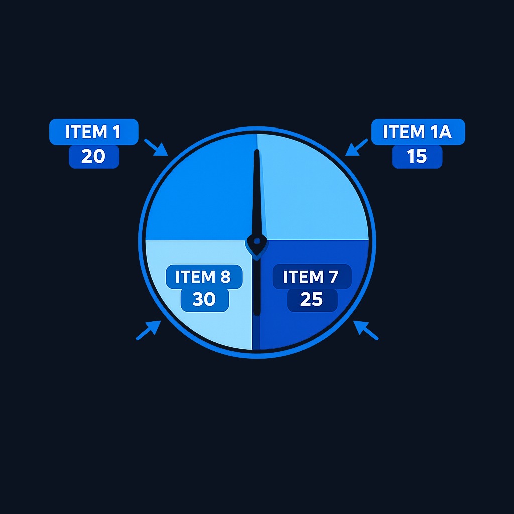 A practical 90-minute first-pass routine: 20 minutes on Business (Item 1), 15 minutes hunting specific risks (Item 1A), 25 minutes on MD&A (Item 7), and 30 minutes on statements and footnotes (Item 8). Take only three notes per section. The goal is deciding whether the company deserves deeper analysis, not immediate mastery.