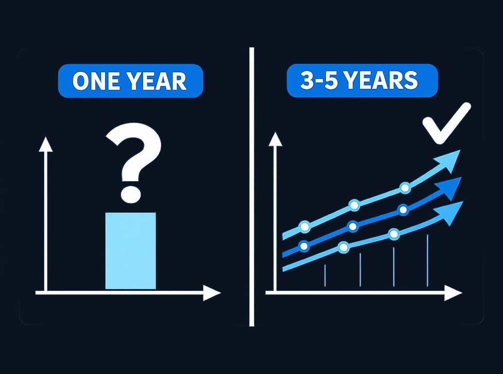 Single-year snapshots can mislead. Tracking EPS, P/E, and debt levels across 3–5 years reveals whether a company is improving,