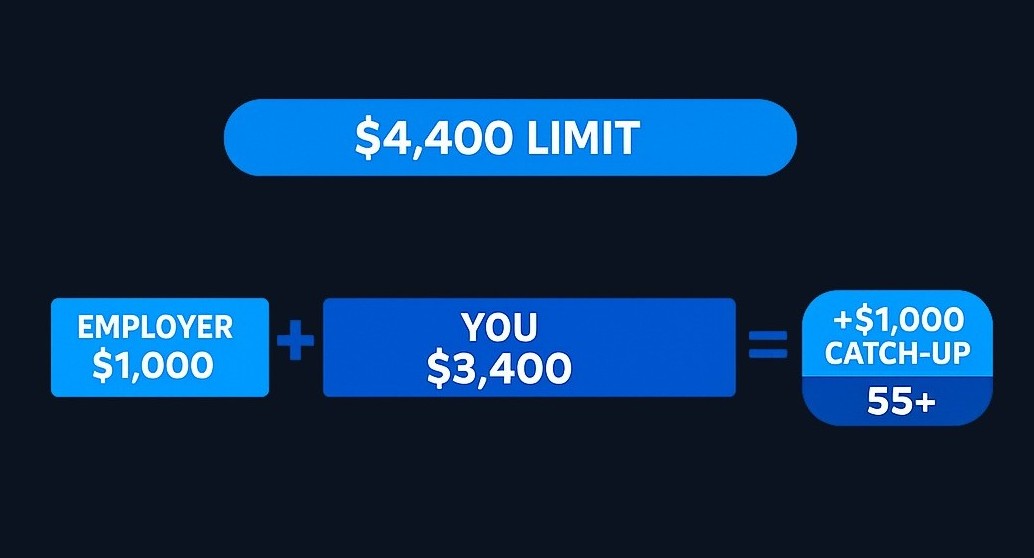 Example: If your employer contributes $1,000 toward your HSA with a $4,400 annual limit, you can only contribute $3,400 yourself. If