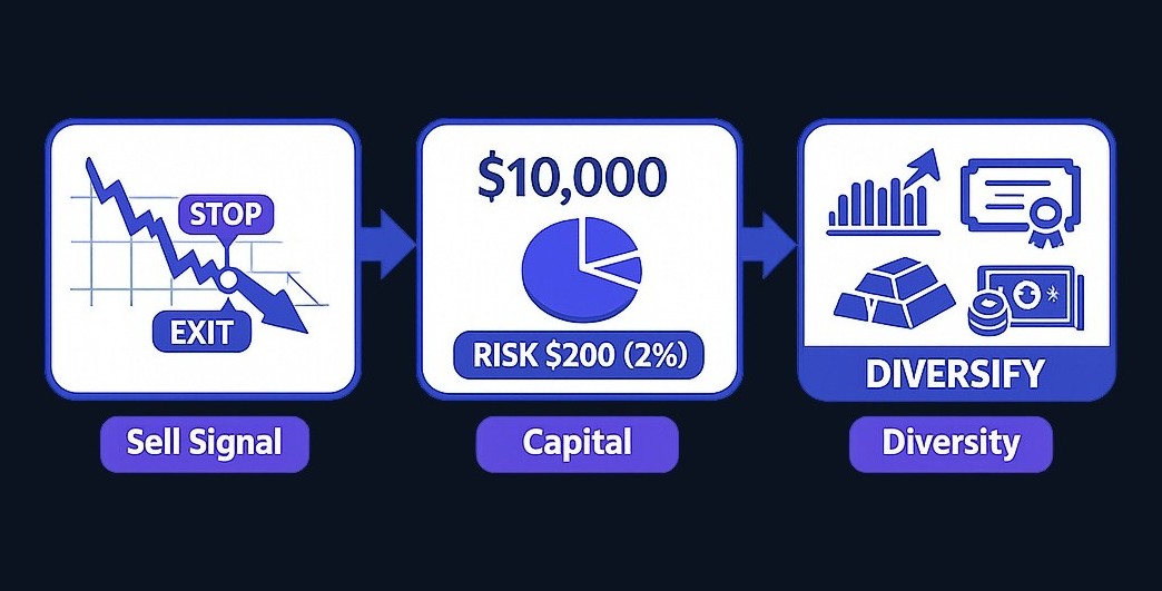Effective risk management protects your capital. A stop-loss automatically exits a losing trade at a predetermined price. Position sizing