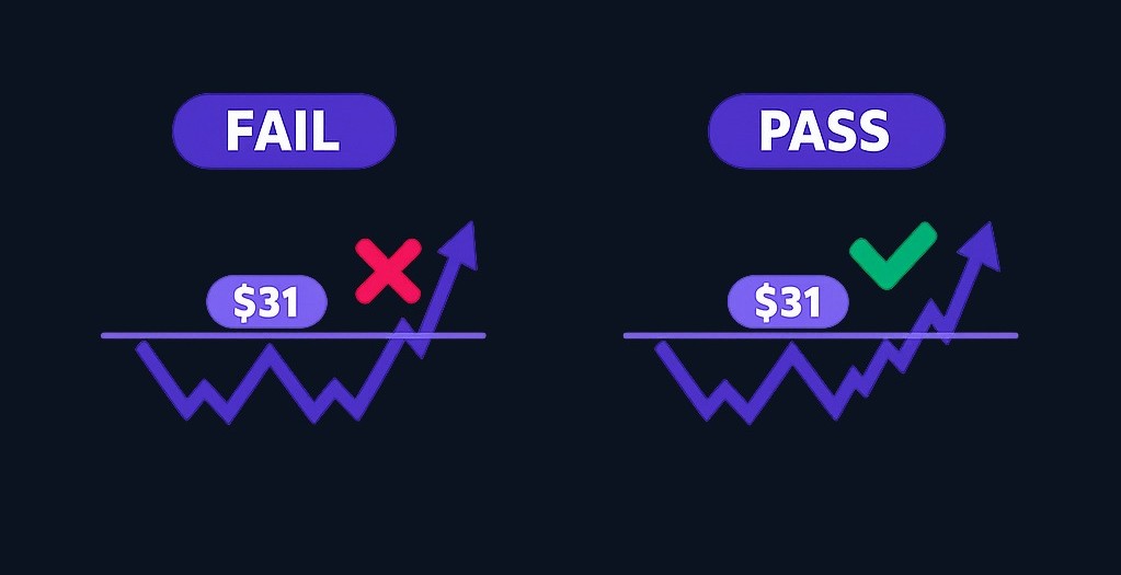 When price fails to break the neckline, confirmation-based traders avoid the setup entirely. Aggressive early entries would require strict