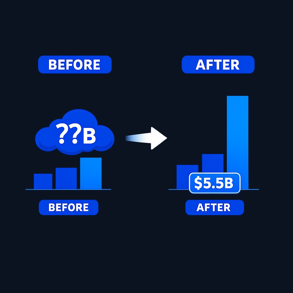 When J&J converted an unknowable litigation cost into a fixed $5.5B settlement on a payment schedule, the uncertainty discount disappeared — even though the company now had a real bill to pay.