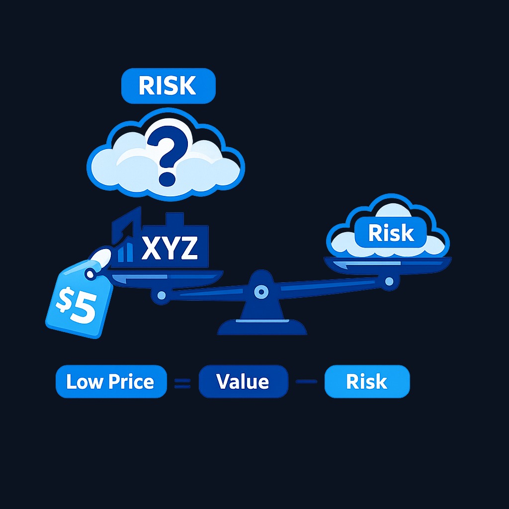 A stock that looks cheap on paper may carry an unresolved uncertainty that explains the low price. Buying it is a bet that the uncertainty will