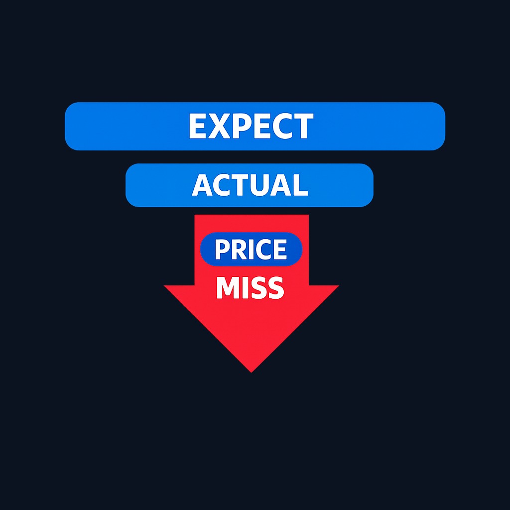 Why strong results can still disappoint markets: Stock prices don't move based on whether results are 'good' in absolute terms—they move based on whether results beat or miss what investors already expected. Even record-breaking profits can trigger selloffs if the market had priced in something even better. The gap between actual performance and expectations determines price movement.
