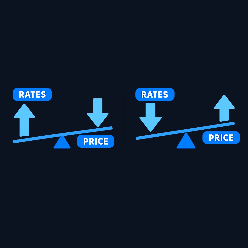 When market interest rates rise, the fixed dividend from existing preferred shares becomes less attractive, typically pushing their market price downward. The inverse happens when rates fall.