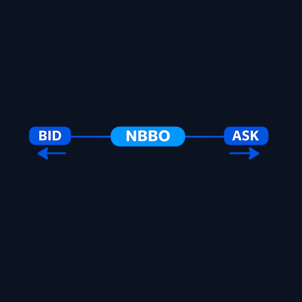 The National Best Bid and Offer (NBBO) is the benchmark against which all price improvement is measured. Your fill is improved when you