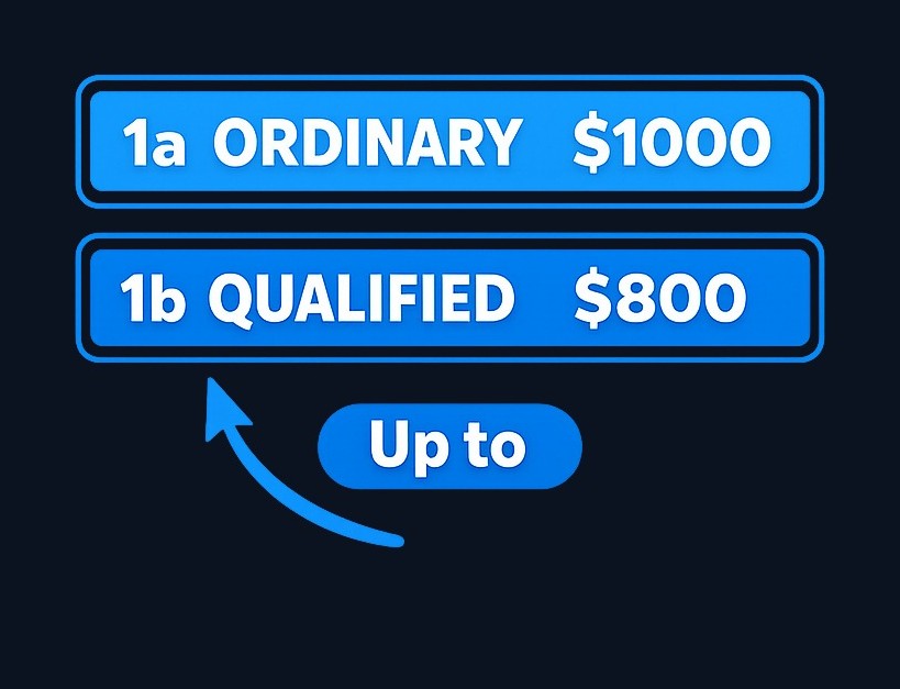 When you receive Form 1099-DIV from your broker or fund, look at box 1a for total ordinary dividends and box 1b for the qualified portion.
