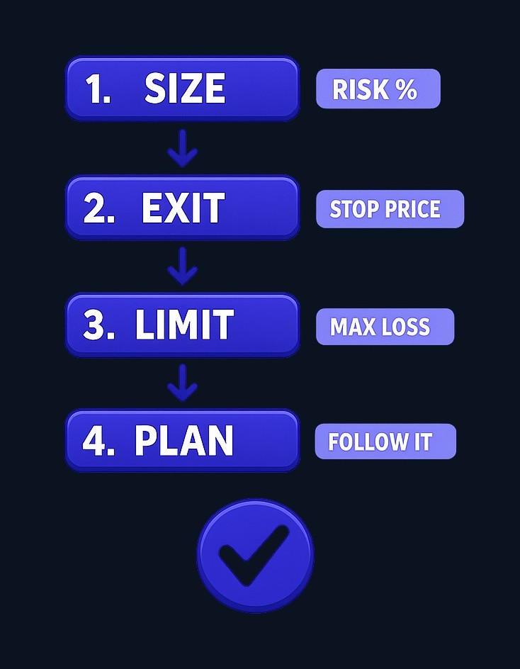 Pre-trade checklist for simulator practice: Before every practice trade, answer these four questions. This ritual builds the habit of planning