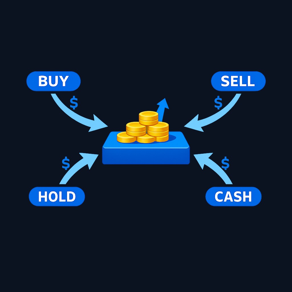 The platform advantage: Robinhood earns fees whether customers buy (commissions), sell (commissions), hold stocks (interest on margin), or park cash (interest spread). Like selling shovels during a gold rush, platforms profit from activity itself, not direction.
