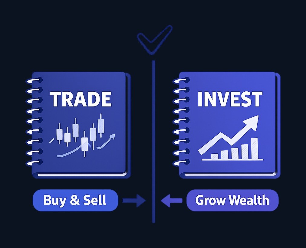 A practical method many beginners use: keep separate journals for trading practice and investing notes. Two notebooks, two mindsets—