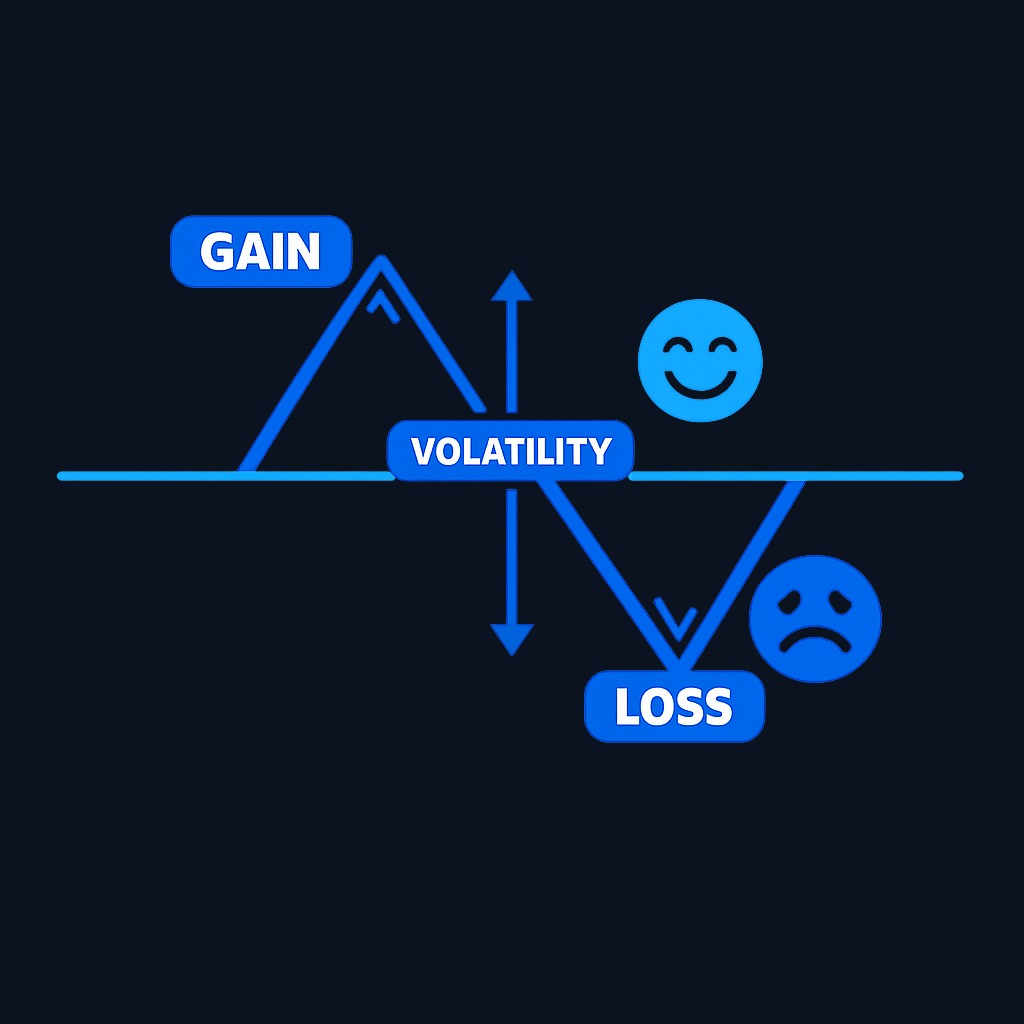 Standard deviation penalizes upside and downside swings equally. The Sharpe ratio sees both the profitable spike and the painful drop as the same amount of 'risk,' even though investors only fear the downside.