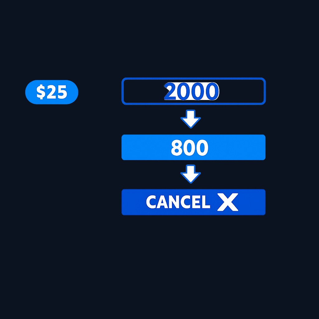 In this example, you want 2,000 shares at $25.00 but only 800 are available at that price. A regular limit order would buy the 800 and wait for