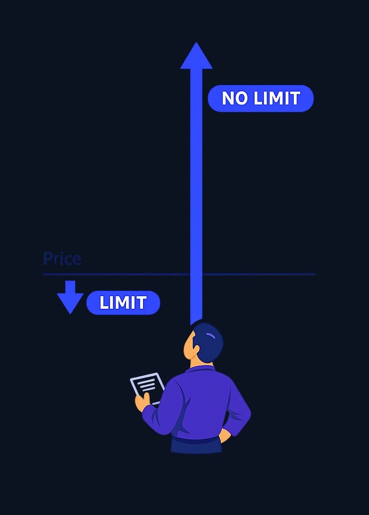 Short selling carries asymmetric risk. A stock's price can only fall to zero (limited gain potential), but it can rise indefinitely (unlimited loss
