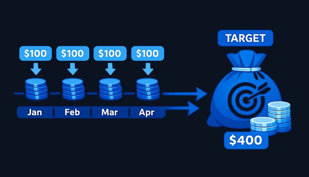 A sinking fund divides a future expense into smaller, regular contributions over time, making large bills manageable.