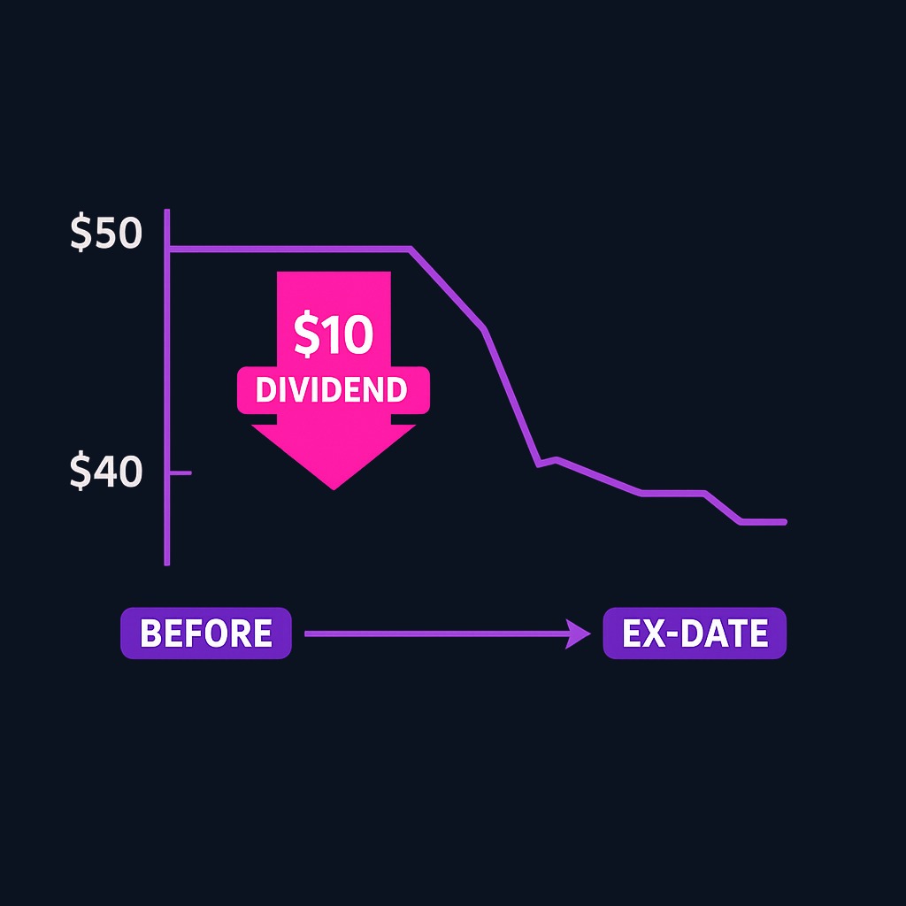 When a stock trades ex-dividend, it no longer carries the entitlement to the distribution. The market typically reprices the shares lower, though actual price movements depend on supply, demand, and broader market conditions.