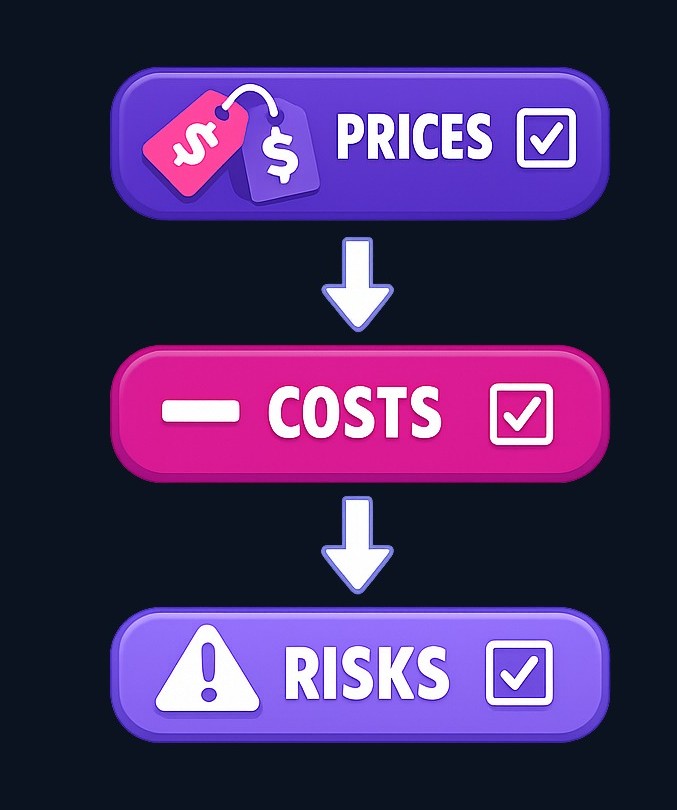 A systematic approach to arbitrage evaluation: verify both sides are executable at the quoted prices, calculate all costs, and map what happens if any step fails.