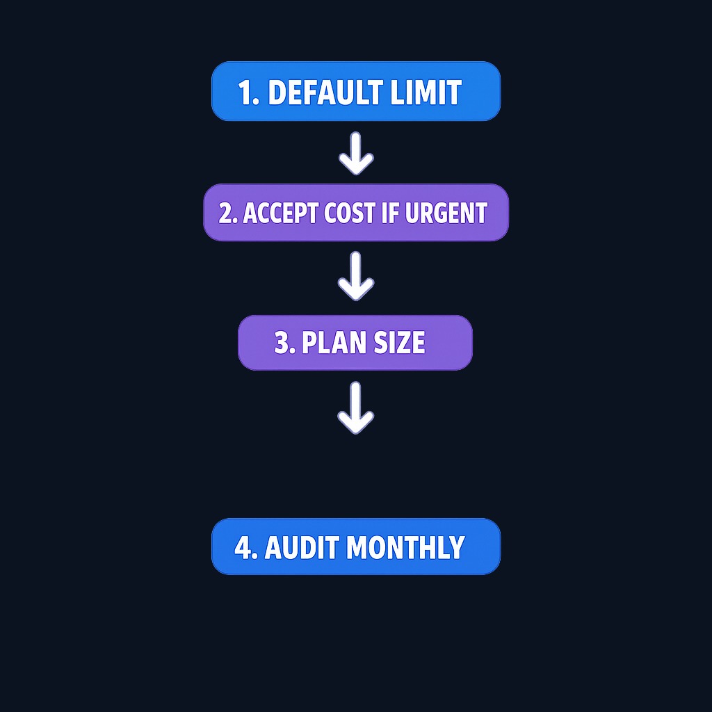 Managing slippage requires a disciplined approach: start with limit orders by default, accept slippage only when immediacy is critical and sized accordingly, plan every large order in illiquid markets, and audit your execution quality monthly. This framework turns slippage from a