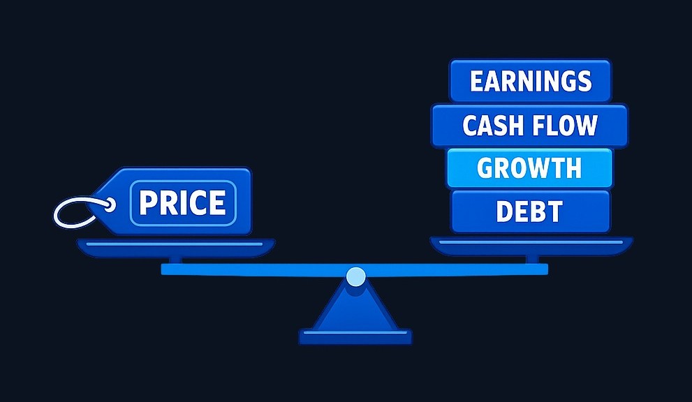A stock's current price alone doesn't tell you if it's a good investment. Strong businesses can be overvalued if prices assume unrealistic