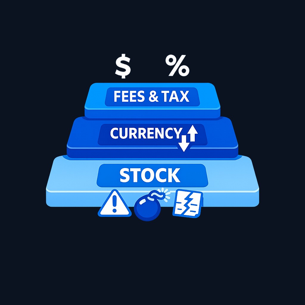 ADRs carry all the risks of the underlying stock plus additional layers: currency fluctuations can reduce your returns even when the stock price is stable, depositary banks charge ongoing fees, and foreign governments may withhold tax from dividends before you receive them.